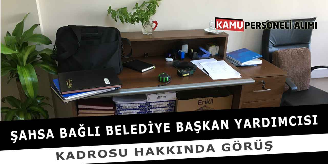 Şahsa Bağlı Belediye Başkan Yardımcısı Kadrosu Hakkında