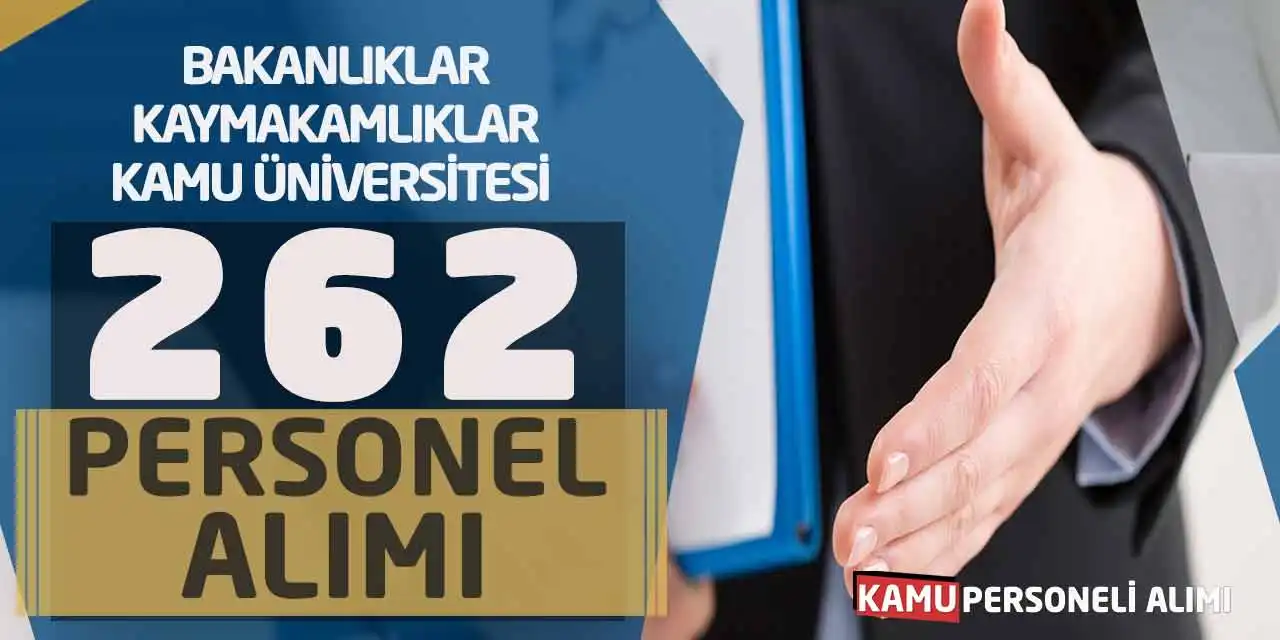 Bakanlıklar Kaymakamlıklar Kamu Üniversitesi 262 Personel Alımı