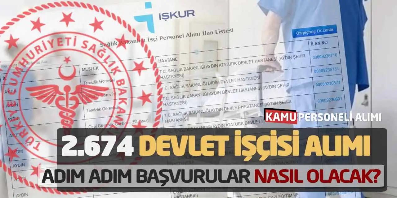 2.674 Devlet İşçisi Alımı: Adım Adım Başvurular Nasıl Olacak?
