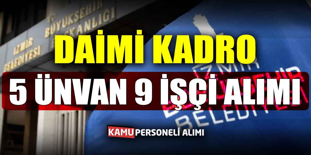 Otopark Görevlisi, Sınıf Annesi, Mühendis ve Anaokulu Öğretmeni Alımı