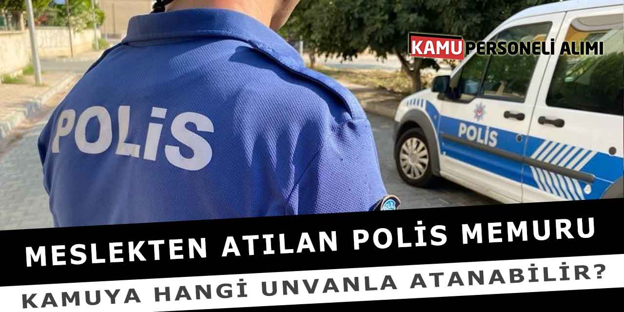 Meslekten Atılan Polis Memuru Kamuya Hangi Unvanla Atanabilir?