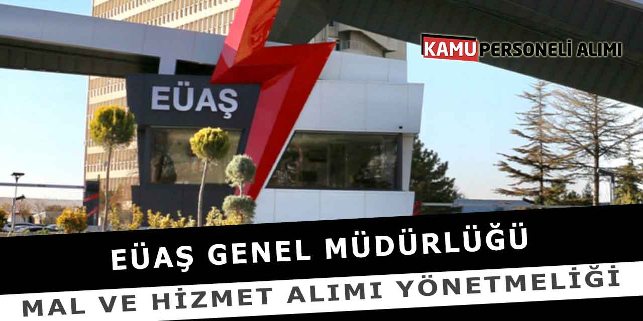 EÜAŞ Genel Müdürlüğü Mal ve Hizmet Alımı Yönetmeliği