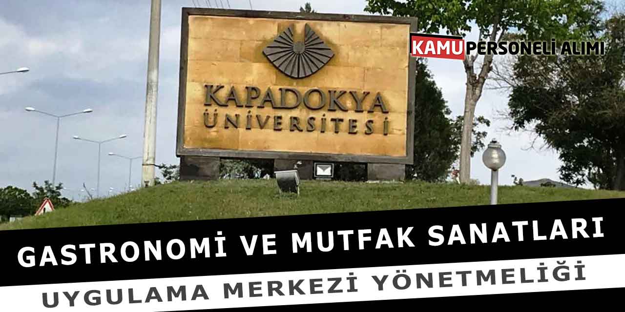 Gastronomi ve Mutfak Sanatları Uygulama Merkezi Yönetmeliği