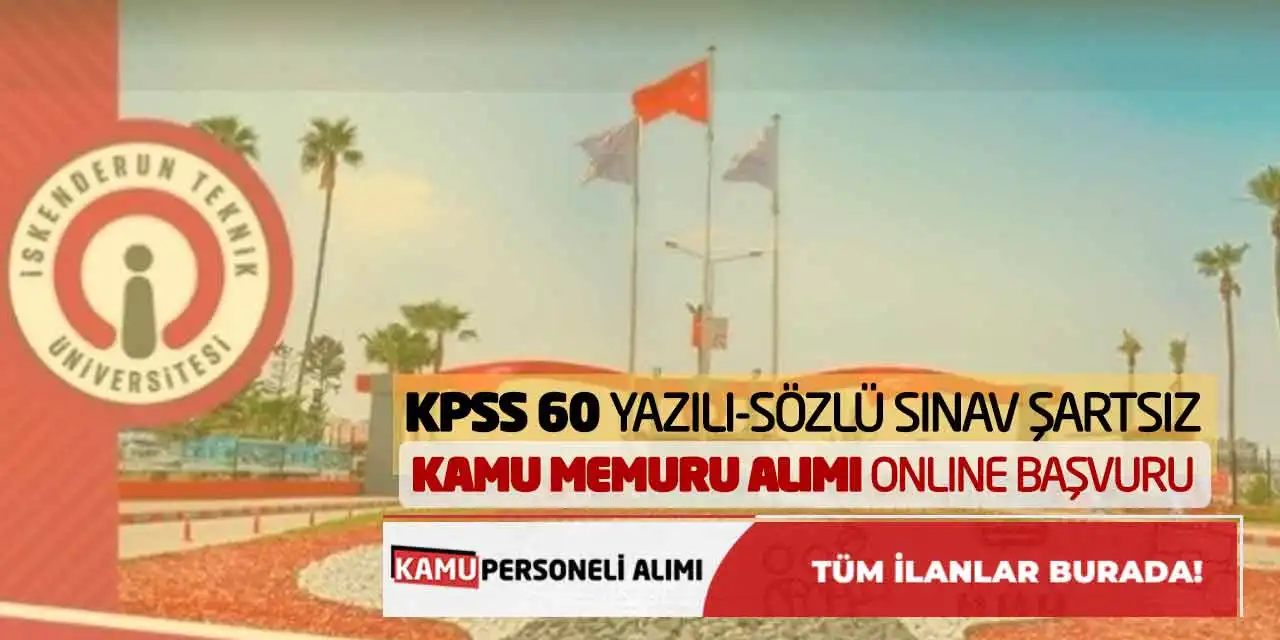 KPSS 60 Yazılı-Sözlü Sınavsız Kamu Memur Alımı Online Başvuru