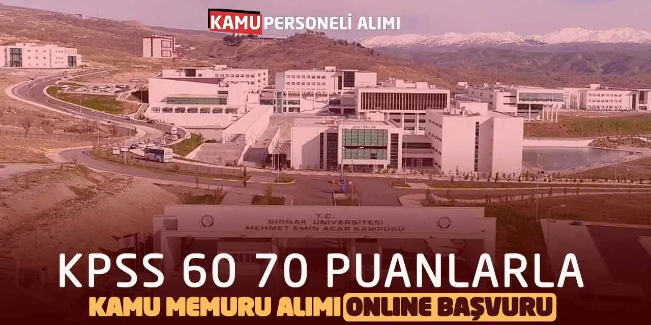 KPSS 60 70 Puanlarla Kamu Memuru Alımı Online Başvuruları