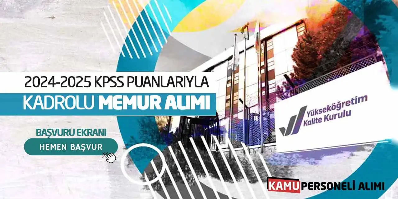 2024-2025 KPSS Puanlarıyla Kadrolu Memur Alımı Başvuru Ekranı