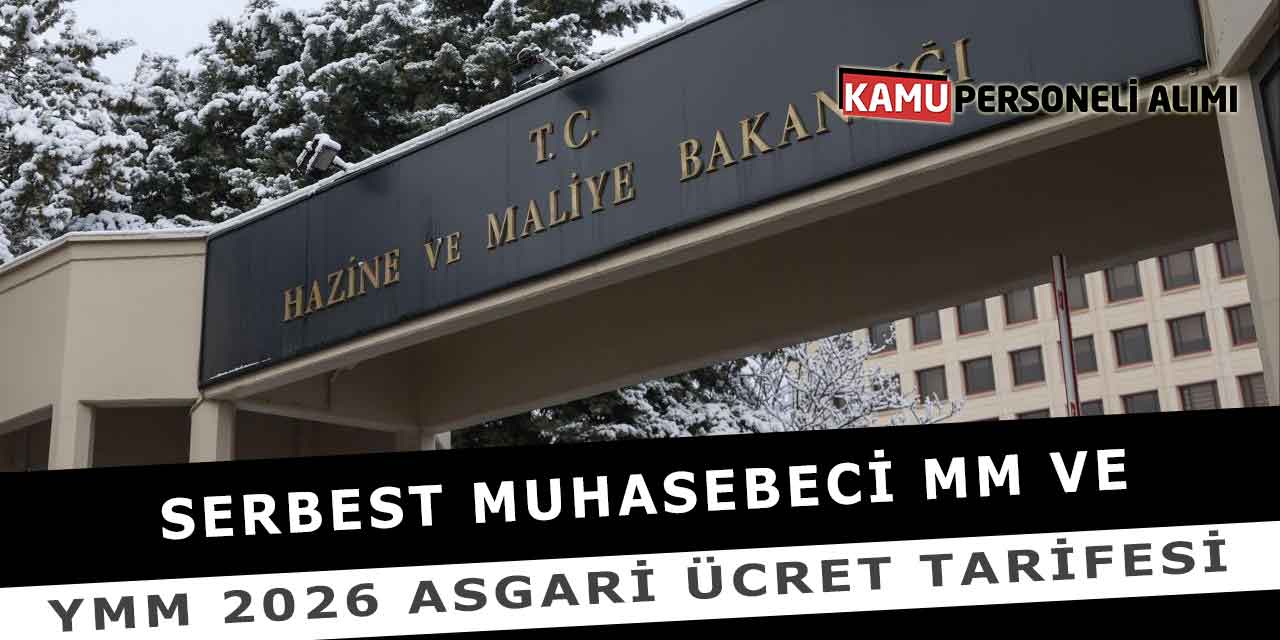 Serbest Muhasebeci MM Ve YMM Asgari Ücret Tarifesi