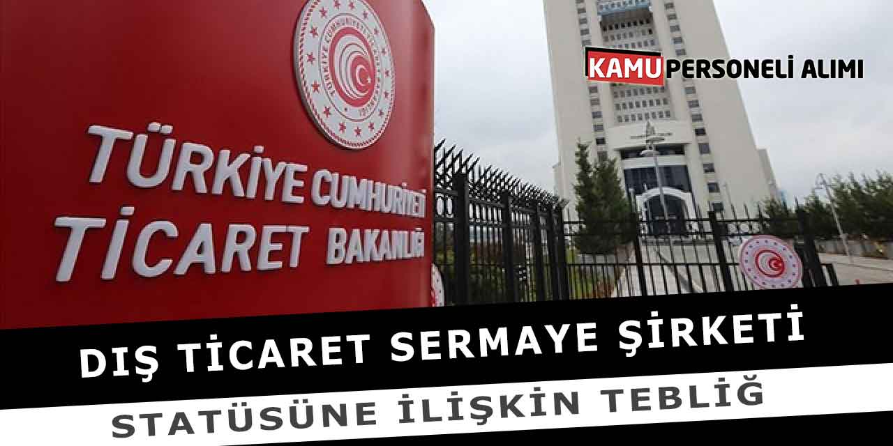 Dış Ticaret Sermaye Şirketi Statüsüne İlişkin Tebliğ