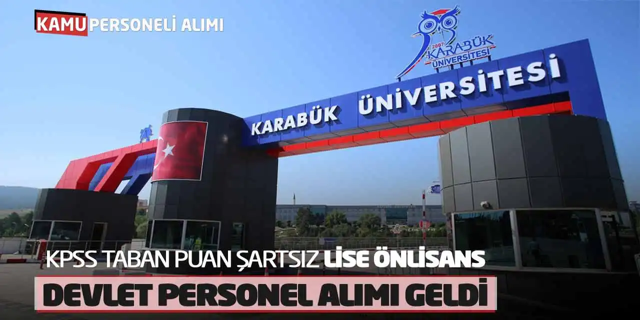 KPSS Taban Puan Şartsız Lise Önlisans Devlet Personel Alımı Geldi