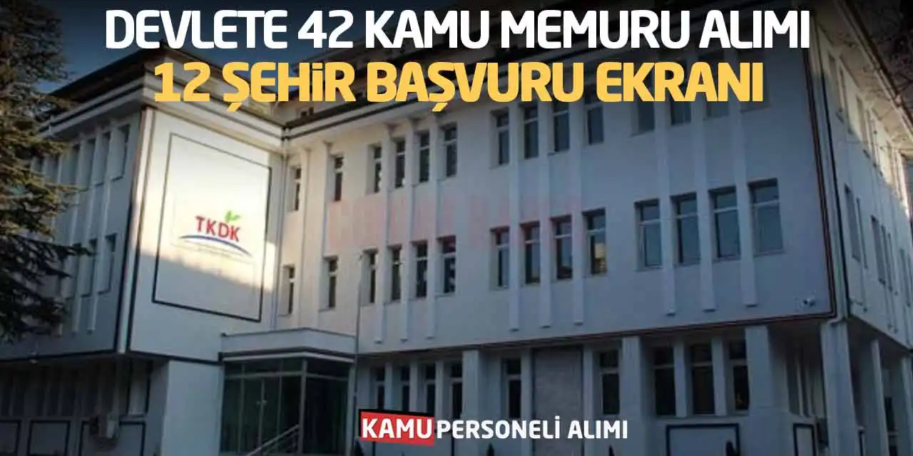Devlete 42 Kamu Memuru Alımı: 12 Şehir Başvuru Ekranı