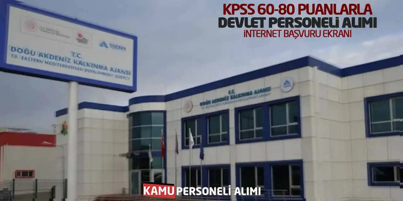KPSS 60-80 Puanlarla Devlet Personeli Alımı: İnternet Başvuru Ekranı
