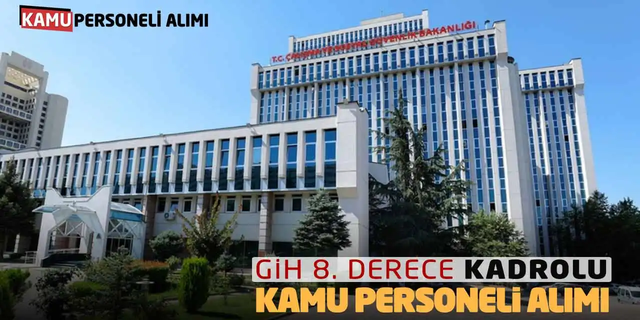Çalışma Bakanlığı GİH 8. Derece Kadrolu Kamu Personeli Alımı