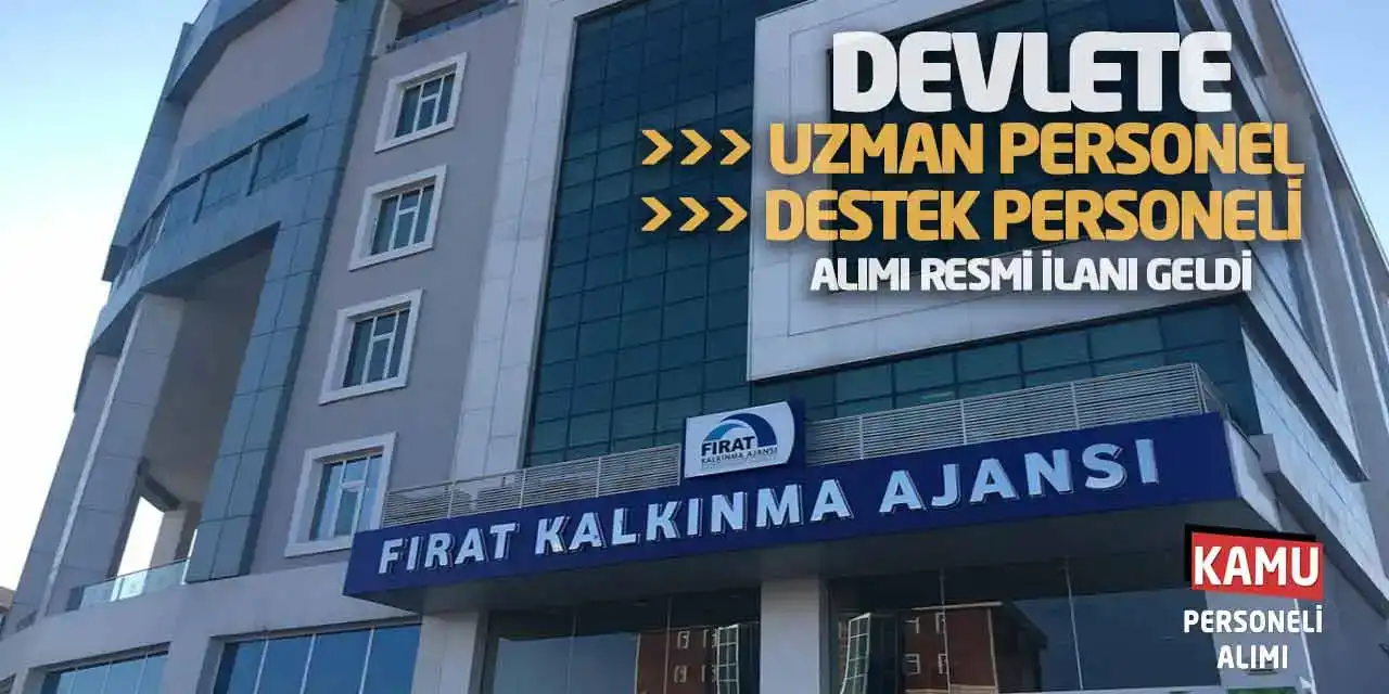 Devlete Uzman Personel-Destek Personeli Alımı Resmi İlanı Geldi