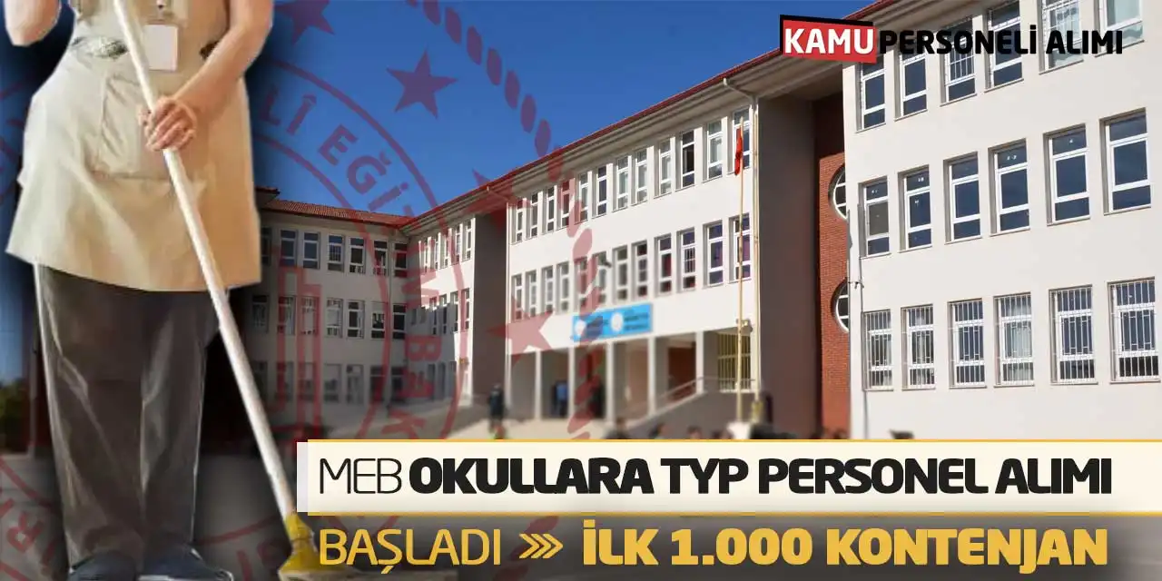MEB Okullara TYP Personel Alımı Başladı: İlk 1.000 Kontenjan