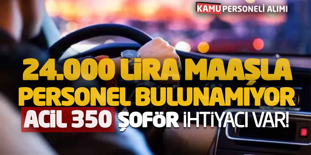 24.000 Lira Maaşla Personel Bulunamıyor! Acil 350 Şoför İhtiyacı Var