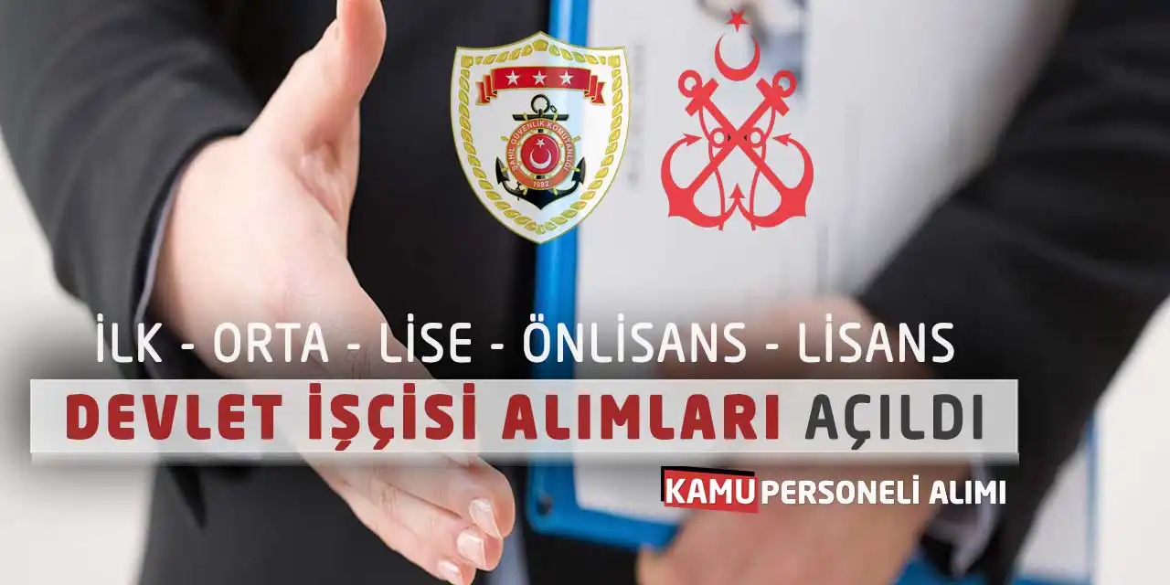 İlk Orta Lise Önlisans Lisans Devlet İşçisi Alımları Açıldı