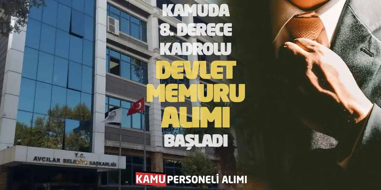 Kamuda 8. Derece Kadrolu Devlet Memuru Alımı Başladı