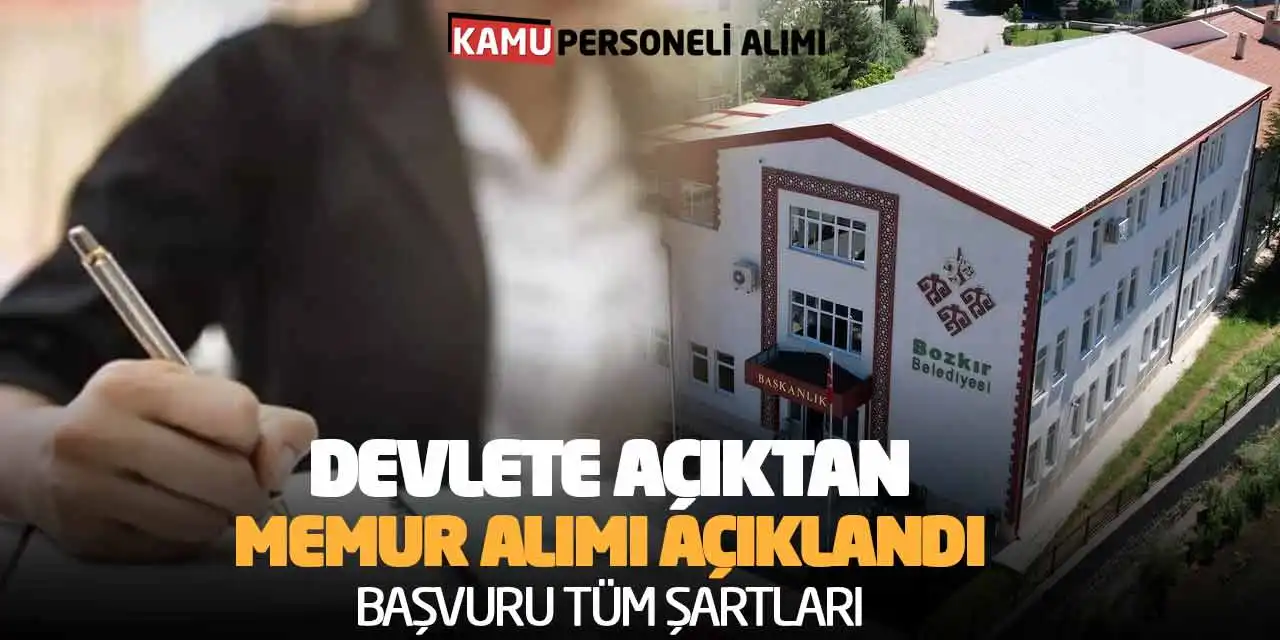 Devlete Açıktan Memur Alımı Açıklandı: Başvuru Tüm Şartları