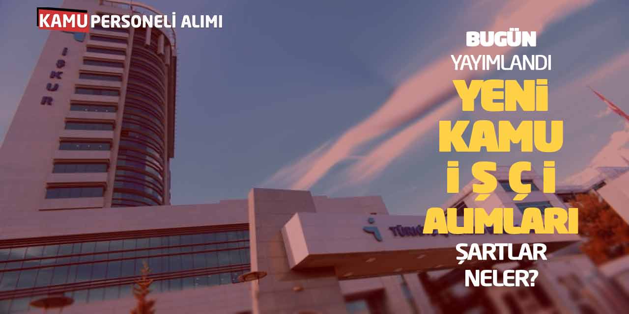 Bugün Yayımlandı: Yeni Kamu İşçi Alımları: Şartlar Neler?
