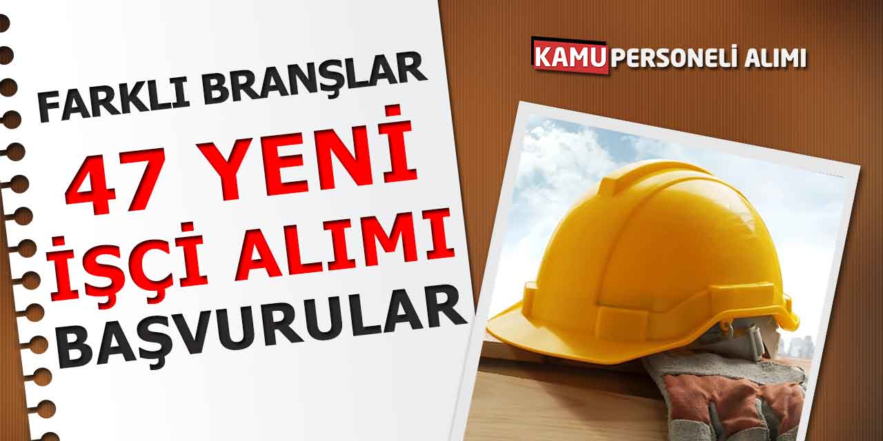 Farklı Branşlar 47 Yeni Personel Alımı İş Başvuruları Geldi