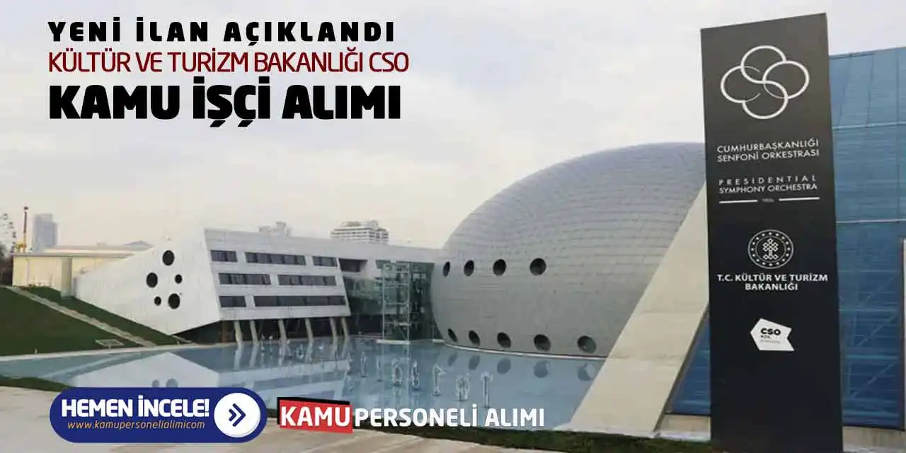 Yeni İlan Açıklandı! Kültür Bakanlığı Kamu İşçi Alımı Yapacak