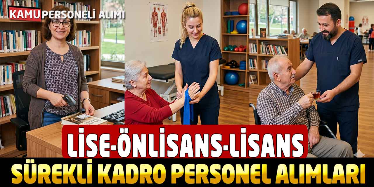 Lise-Önlisans-Lisans Sürekli Kadro Personel Alımları Başvuru Ekranı