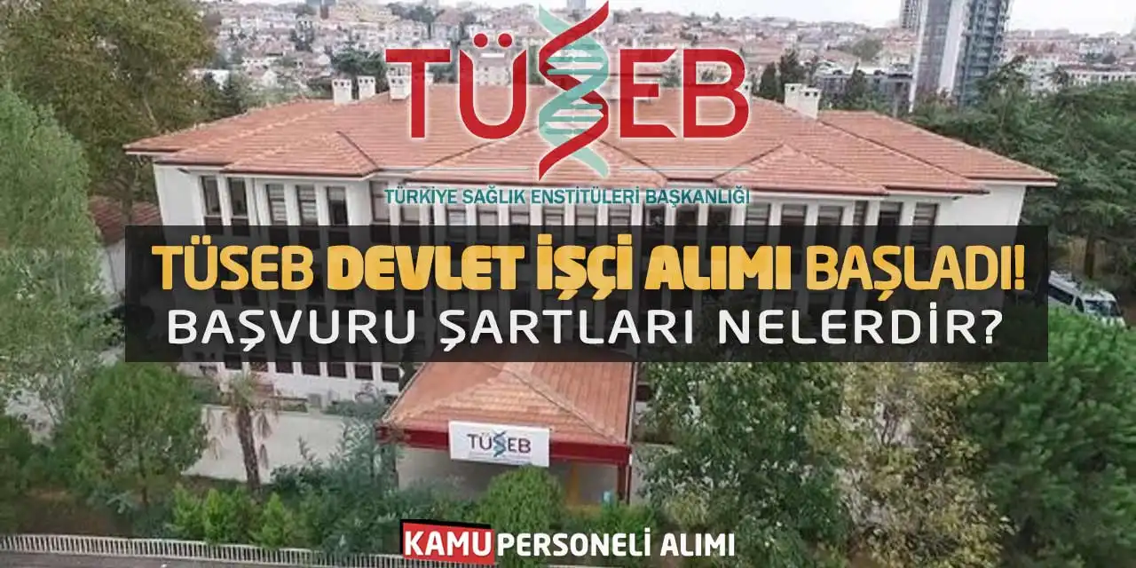 TÜSEB Devlet İşçi Alımı Başladı! Başvuru Şartları Nelerdir?