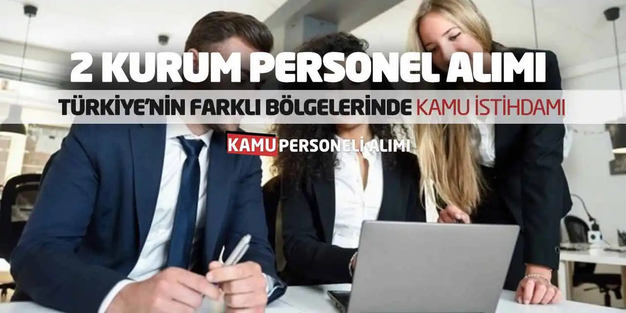 2 Kurum Personel Alımı: Türkiye'nin Farklı Bölgelerinde Kamu İstihdamı