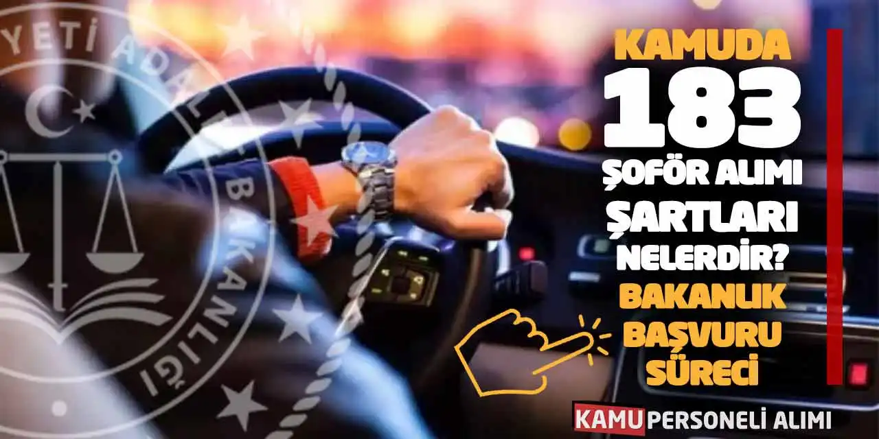Kamuda 183 Şoför Alımı Şartları Nelerdir? Bakanlık Başvuru Süreci