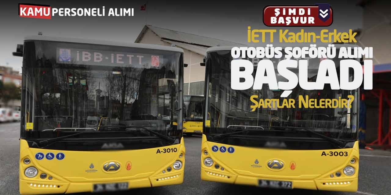 İETT Kadın-Erkek Otobüs Şoförü Alımı Başladı: Şartlar Nelerdir?