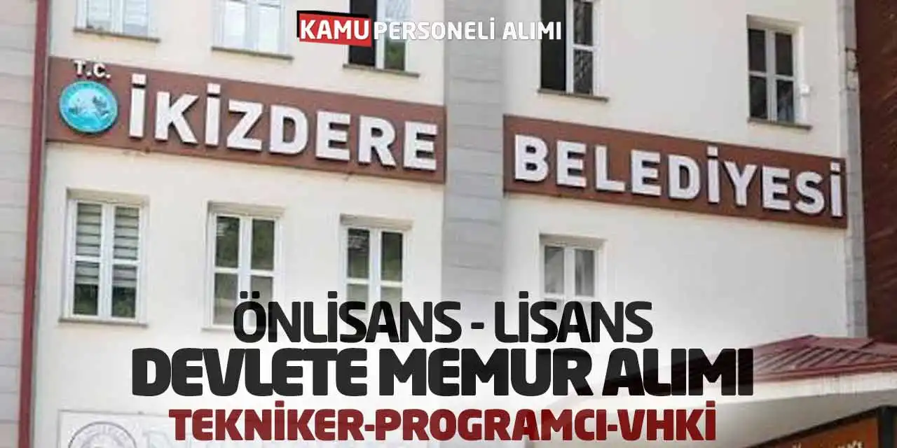 Önlisans - Lisans Devlete Memur Alımı: Tekniker-Programcı-VHKİ