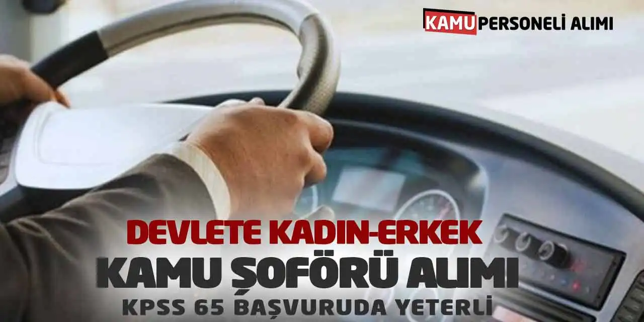 Devlete Kadın-Erkek Kamu Şoförü Alımı: KPSS 65 Başvuruda Yeterli