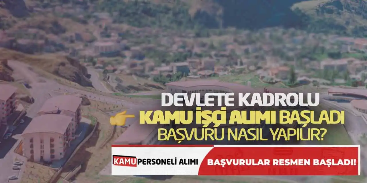 Devlete Kadrolu Kamu İşçi Alımı Başladı! Başvuru Nasıl Yapılır?