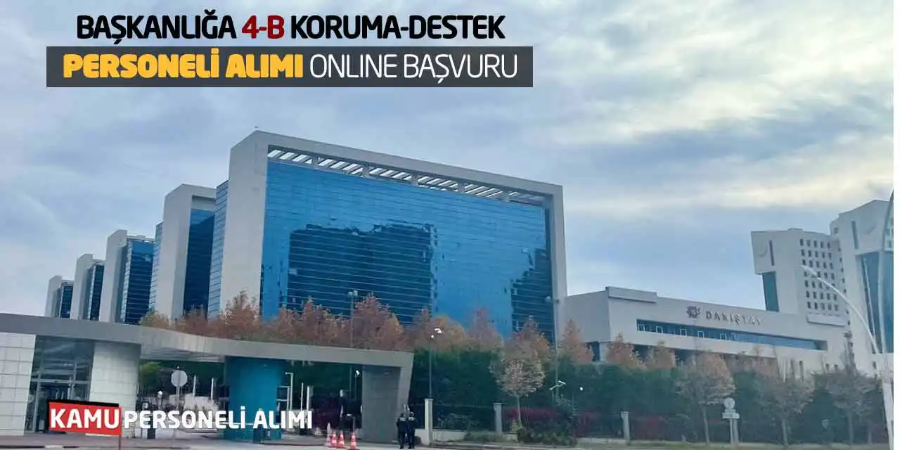 Başkanlığa Sözleşmeli Koruma Destek Personeli Alımı Online Başvuru