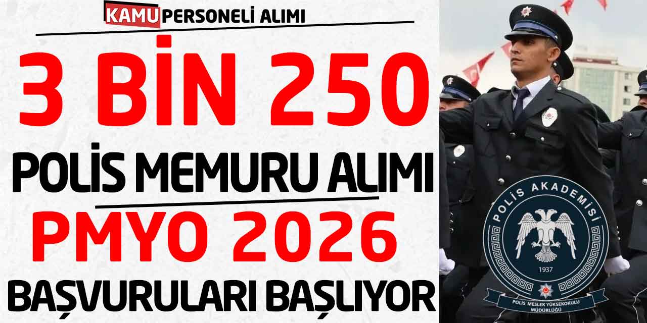 PMYO 2026 Başvuruları Başlıyor: 3 Bin 250 Polis Memuru Adayı Alınacak!