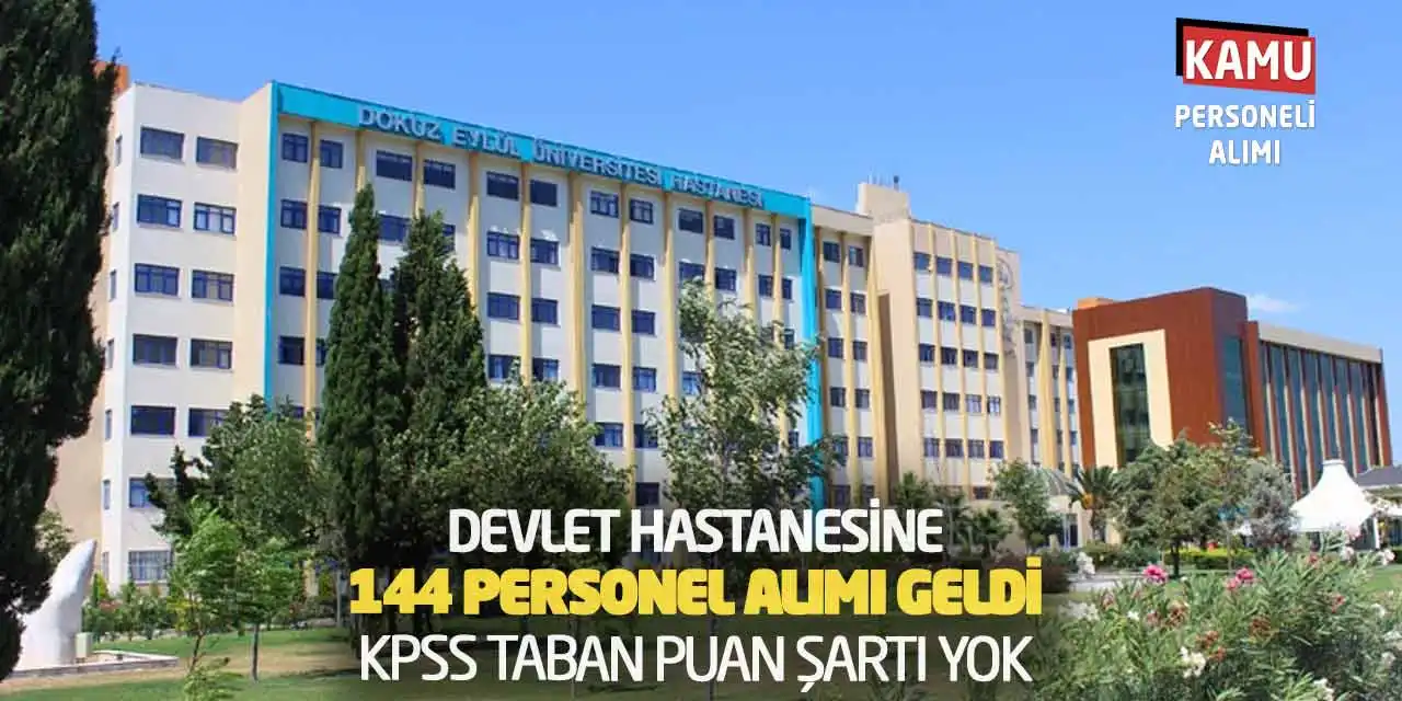 Devlet Hastanesine 144 Personel Alımı Geldi: KPSS Taban Puan Şartı Yok