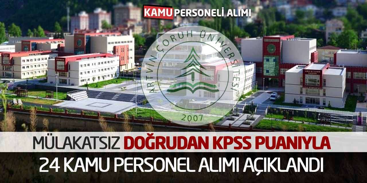 Mülakatsız Doğrudan KPSS Puanıyla 24 Kamu Personel Alımı Açıklandı