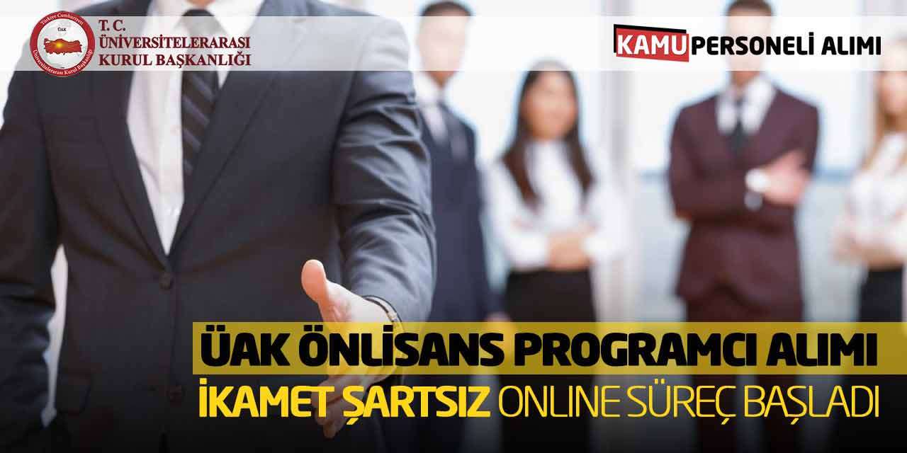 ÜAK Önlisans Programcı Alımı: İkamet Şartsız Online Süreç Başladı