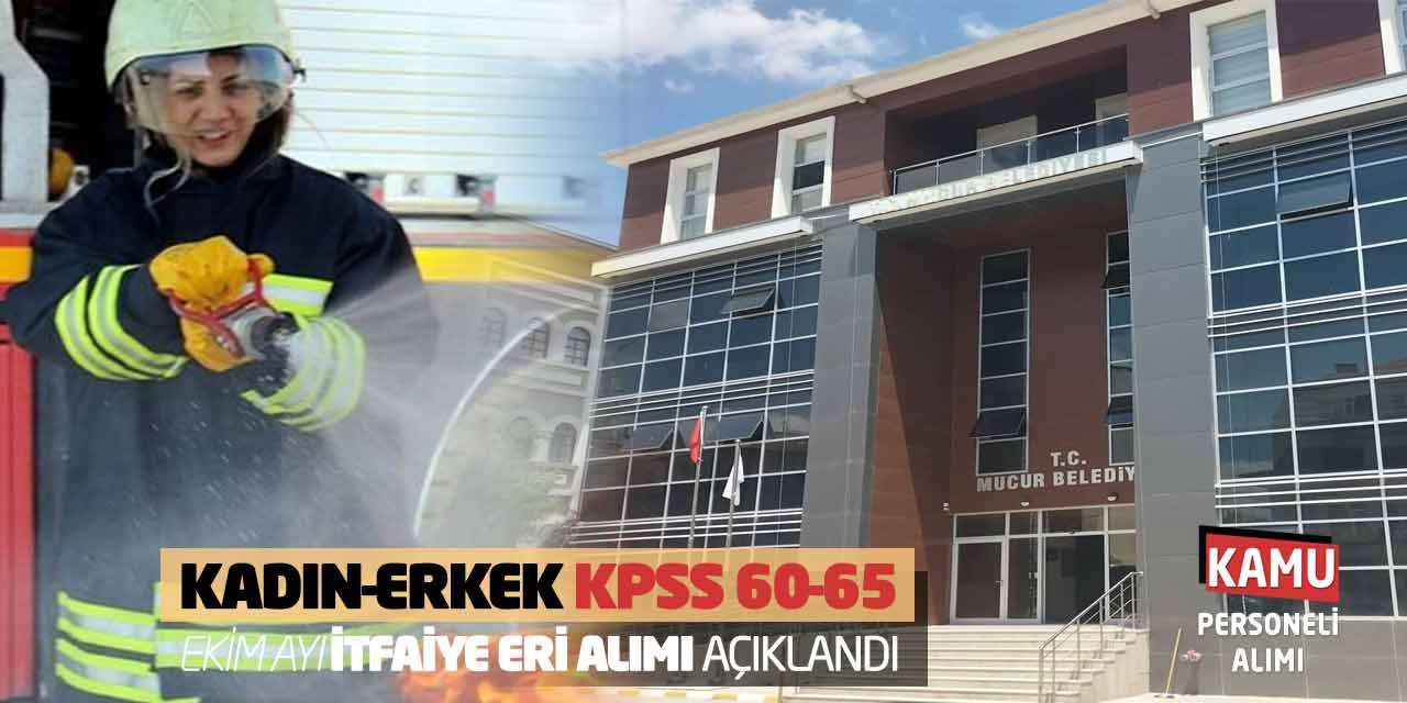 Kadın-Erkek KPSS 60-65 Puanlarla Ekim Ayı İtfaiye Eri Alımı Açıklandı