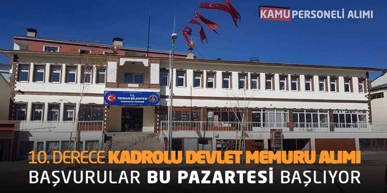 10. Derece Kadrolu Devlet Memuru Alımı: Başvurular Bu Pazartesi Başlıyor