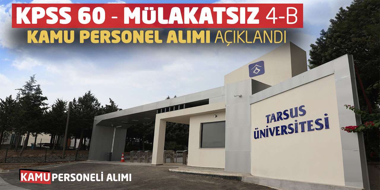 KPSS 60 Puan ve Mülakatsız Sözleşmeli Kamu Personel Alımı Açıklandı