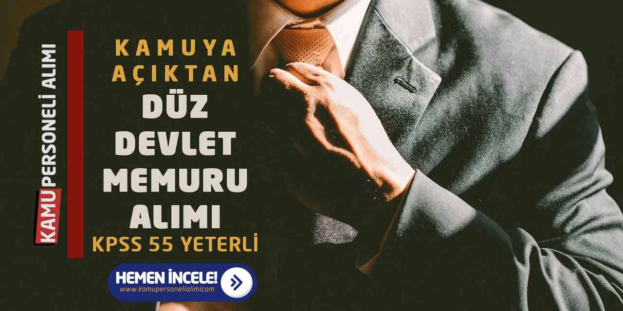 Kamuya Açıktan Düz Devlet Memuru Alımı Yapılacak: KPSS 55 Yeterli