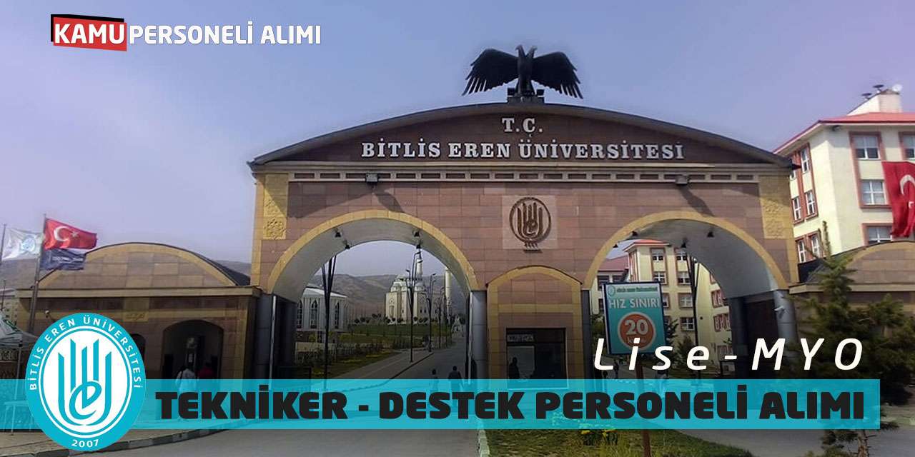 Devlet Üniversitesi Lise-MYO Tekniker Destek Personeli Alımı