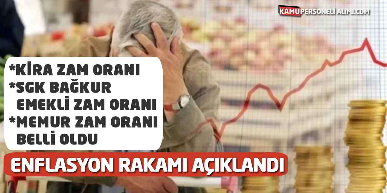 Enflasyon Açıklandı: Emekli, Memur Maaşları, Kira Zam Oranı