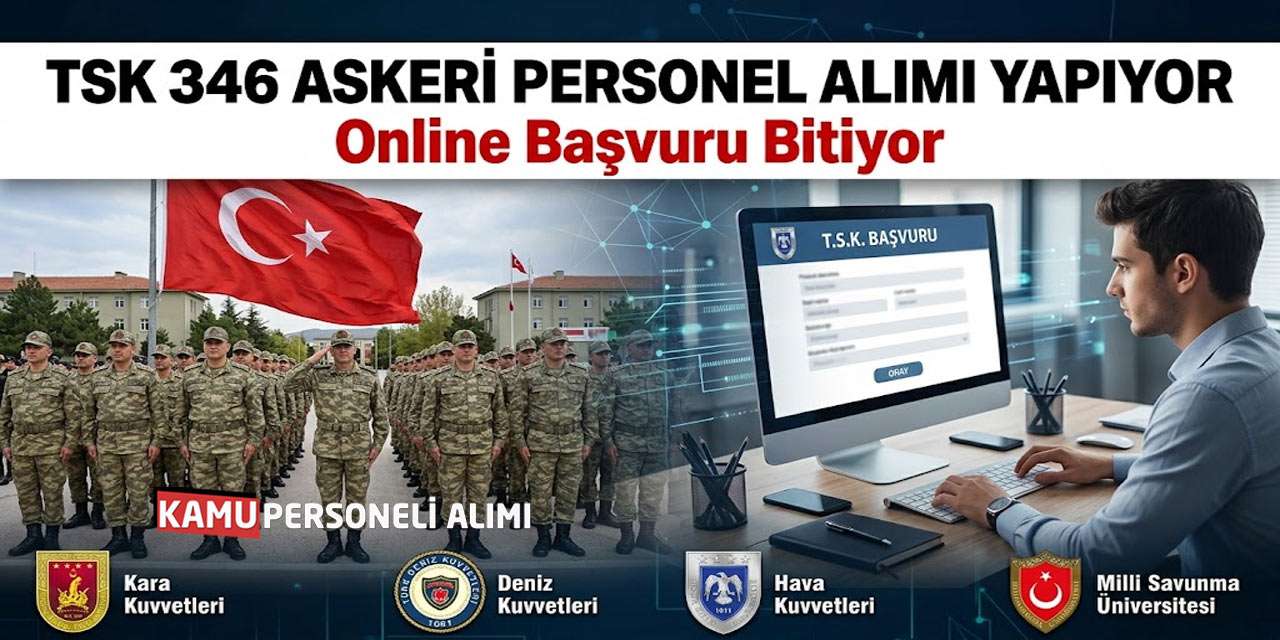 TSK 346 Askeri Personel Alımı Yapıyor: Online Başvuru Bitiyor