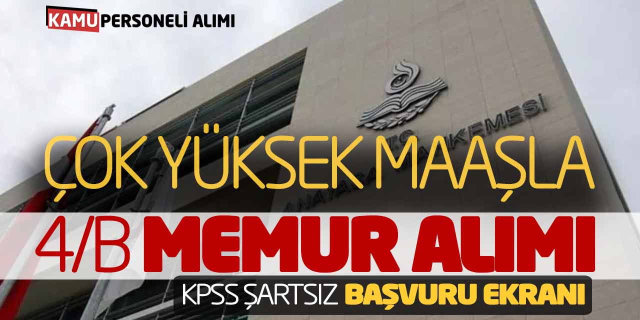 Başkanlık Çok Yüksek Maaşla Memur Alımı! KPSS Şartsız Başvuru Ekranı