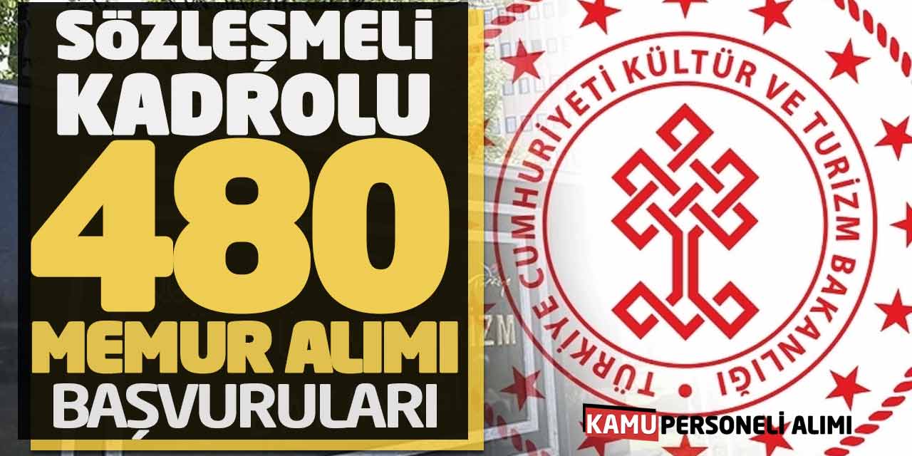 Kültür Bakanlığı Sözleşmeli-Kadrolu 480 Memur Alımı Başvuruları