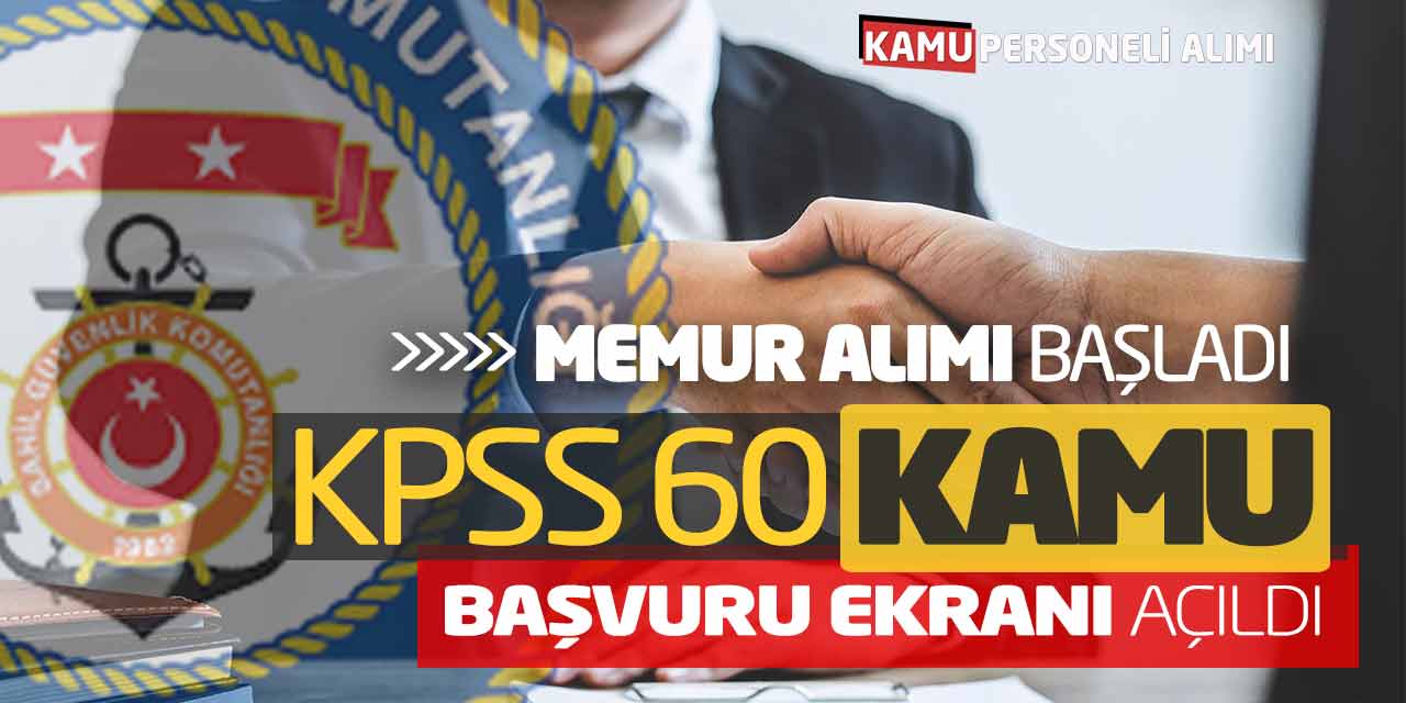 KPSS 60 Kamu Memur Alımı Başladı! Komutanlık Başvuru Ekranı Açıldı