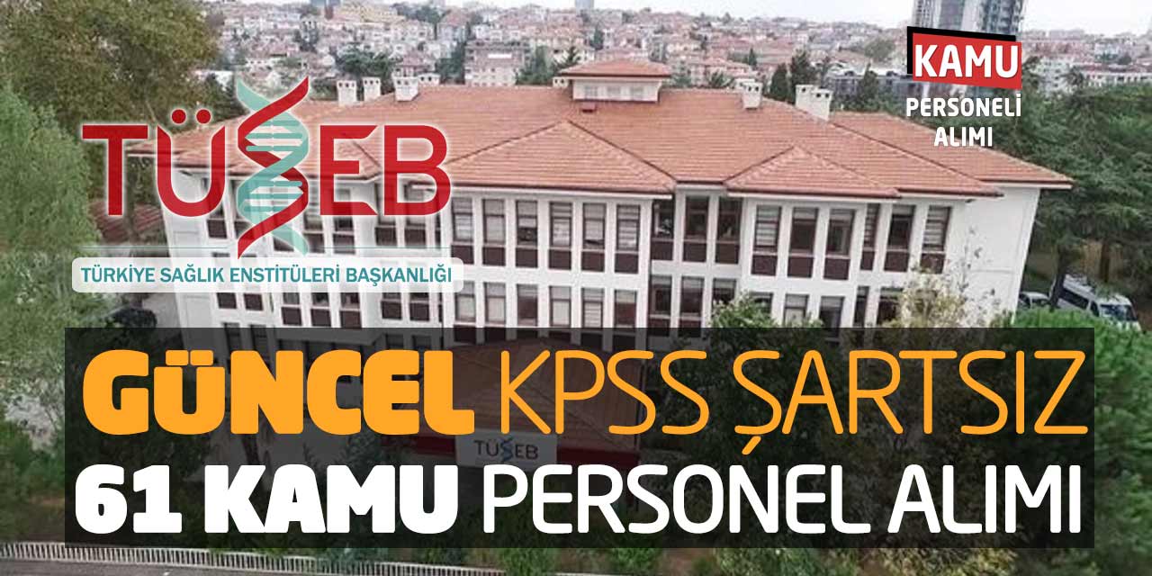 Başkanlık Güncel KPSS Şartsız 61 Kamu Personel Alımı Başvuruları