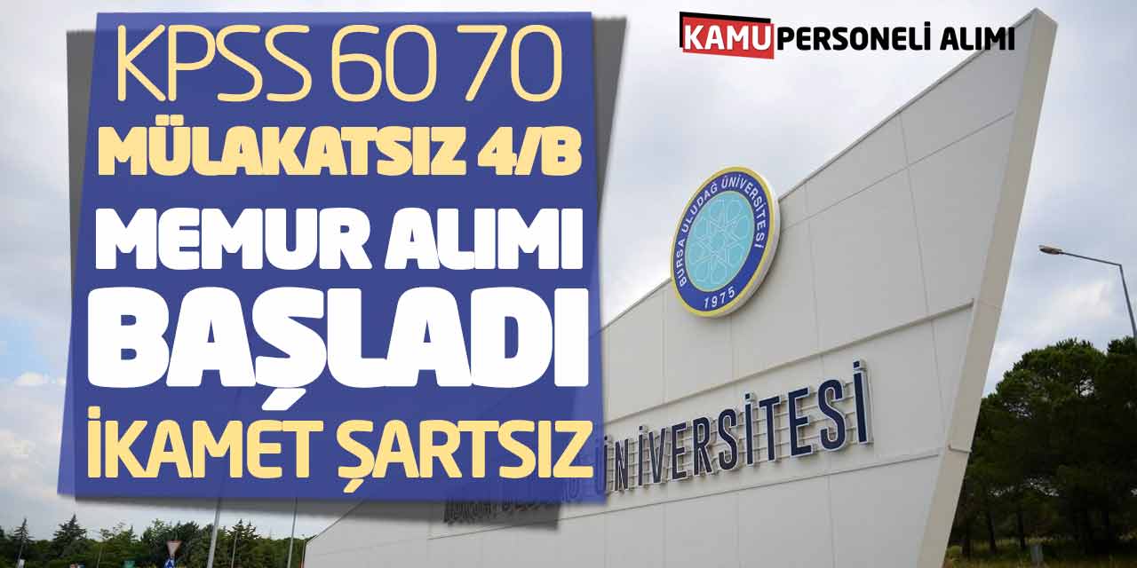 KPSS 60 70 Mülakatsız Sözleşmeli Memur Alımı Başladı! İkamet Şartsız